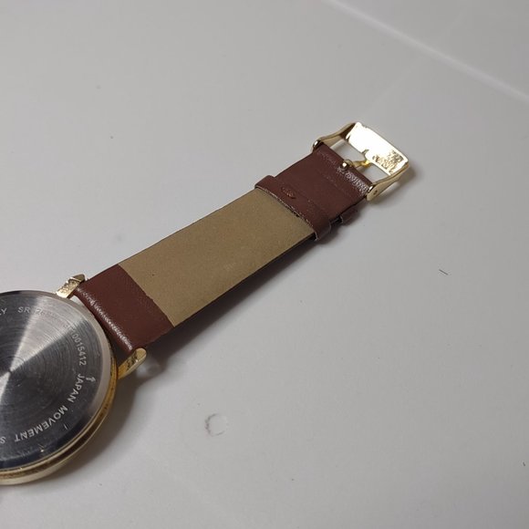 Brown And Gold Tone Map Watch - Picture 10 of 12